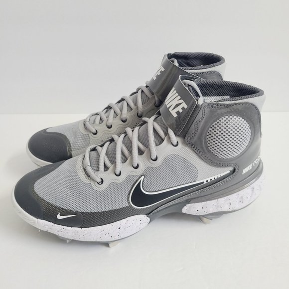 NEW Nike Alpha Huarache Elite 3 Mid Baseball Cleats CK0745-010 Size 8 Gray